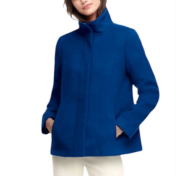 Lands’ End Classic Stand-collar Jacket | Size 12 | Cobalt Blue | NWT | $65 - Picture 1 of 8
